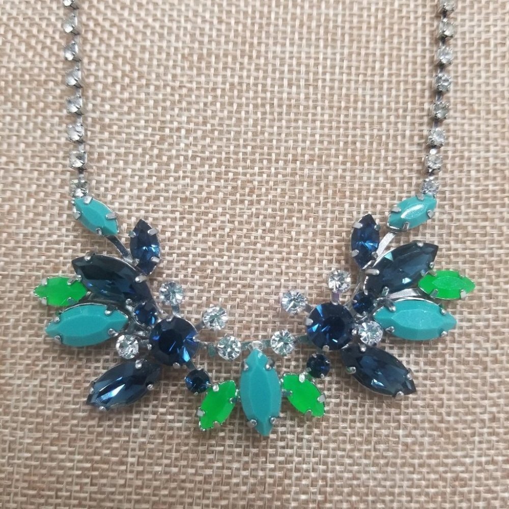 Ann Taylor rhinestone statement necklace